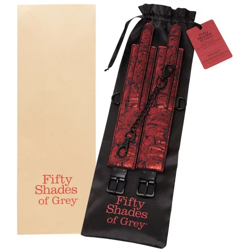 Fifty Shades of Grey Petdeset odtenkov sive - zapestne manšete (črna in rdeča)