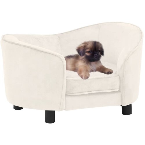 vidaXL Sofa za pse krem 69 x 49 x 40 cm plišana Cijene