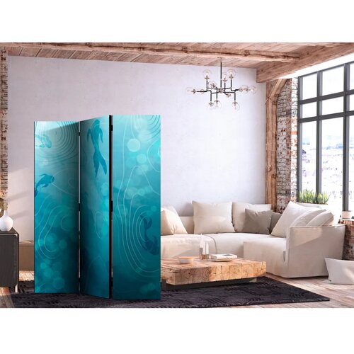 Paravan - Koi Fish Under The Water Surface - a Cluster of Japanese Fish in The Depths of The Pond in Shades of Navy And Blue 135 Cijene
