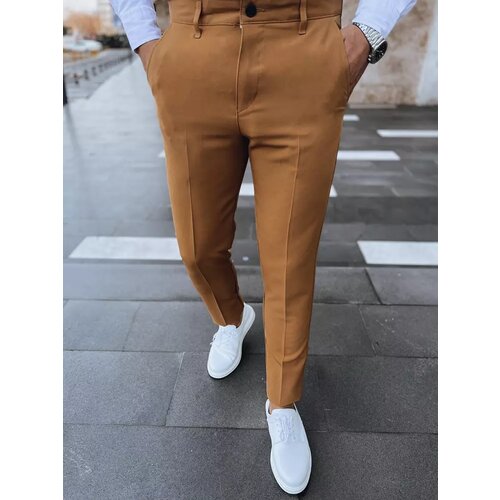 DStreet Monochrome camel chino trousers for men Slike