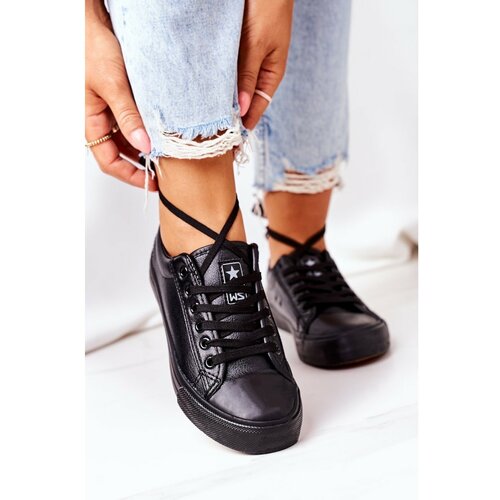 Kesi women's Leather Sneakers Black Mega Slike