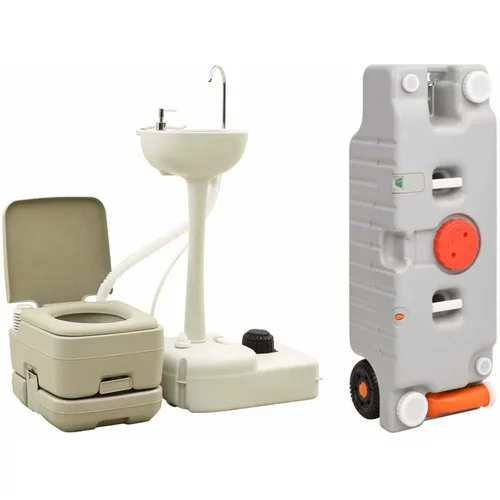  Prenosno stranišče in umivalnik s posodo za vodo za kampiranje, (20816967)