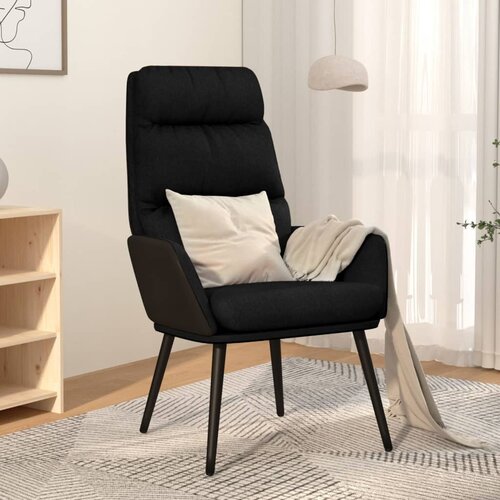 The Living Store Stol za sproščanje črno blago - Stol Za Sproščanje, (21420403) Cene