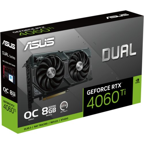 Asus VGA DUAL-RTX4060TI-O8G NVIDIA GeForce RTX4060 Ti 8GB GDDR6 128bit, HDMI, 3xDP Cijene