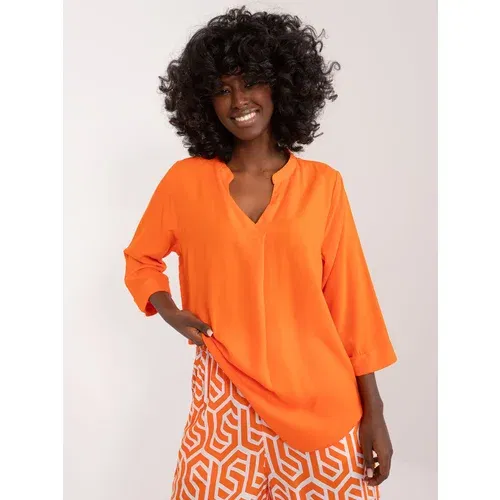 Fashion Hunters Orange viscose blouse SUBLEVEL