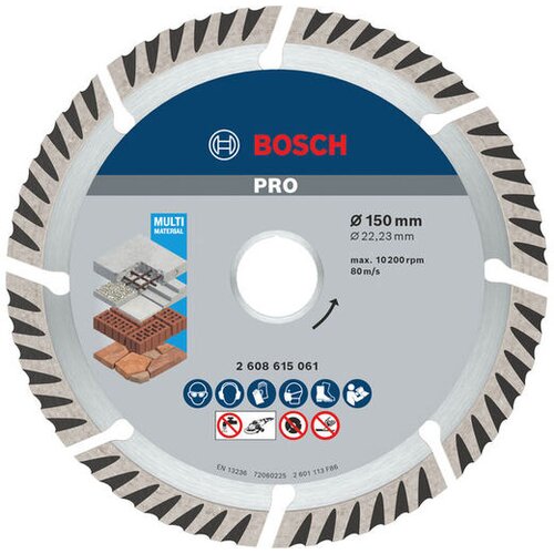 Bosch Dijamantska rezna ploča za velike ugaone brusilice, otvor 22,23mm PRO Multi Material 2608615062 Cene