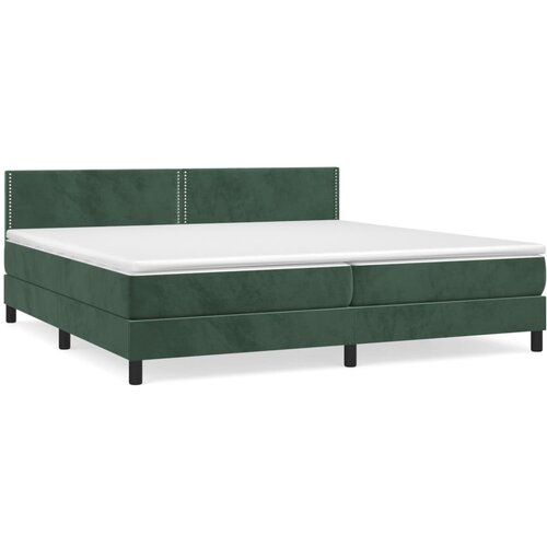 Maison Chic Box spring postelja - Vzmetna postelja z vzmetnico temno zelena 200x200 cm žamet SL8707, (21907590) Cene