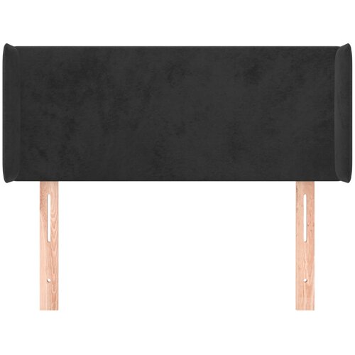  Uzglavlje s u&amp;scaron;ima crno 83x16x78/88 cm bar&amp;scaron;unasto Slike