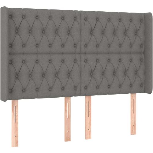  Box spring s madracem LED tamnosivi 160x200 cm tkanina Slike