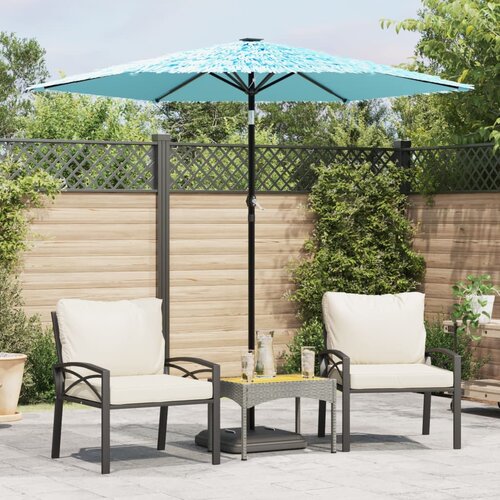 VidaXL Vrtni suncobran s čeličnom &amp;scaron;ipkom plavi 223x223x213 cm Slike