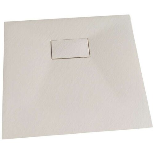 Sanotechnik kvadratna tu&amp;scaron; kad s kanaleto smc, strukturirana bela, 90x90x2,6cm Slike