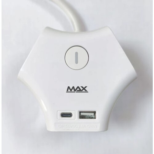 Max Produžni kabl sa prenaponskom za&scaron;titom sa 3 utičnice MPS-03UG-3M/3m/USB portovi(USB A + USB C ) Cene
