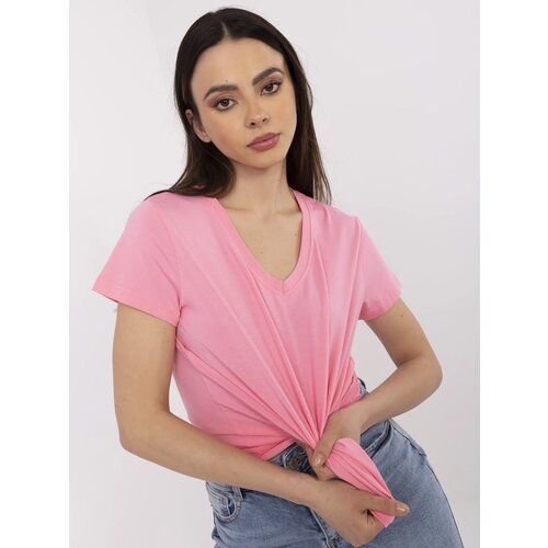 BASIC Feel Good T-shirt-CLM-TS-1639.12-pink Cene