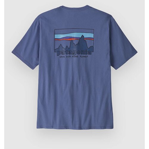 Patagonia 73 Skyline Organic T-shirt current blue Slike