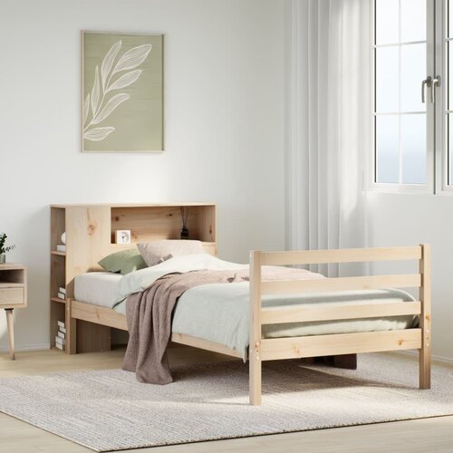 vidaXL Knjižna postelja brez vzmetnice 90x200 cm trdna borovina Cene
