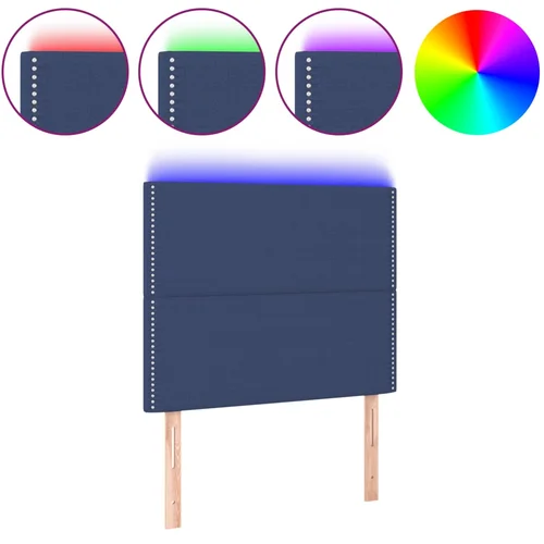 Maison Chic led posteljno vzglavje - vzglavna omarica - nočna omarica modro 100x5x118/128 cm blago, (21713106) Maison Chic led posteljno vzglavje - vzglavna omarica - nočna omarica modro 100x5x118/128 cm blago, (21713106)