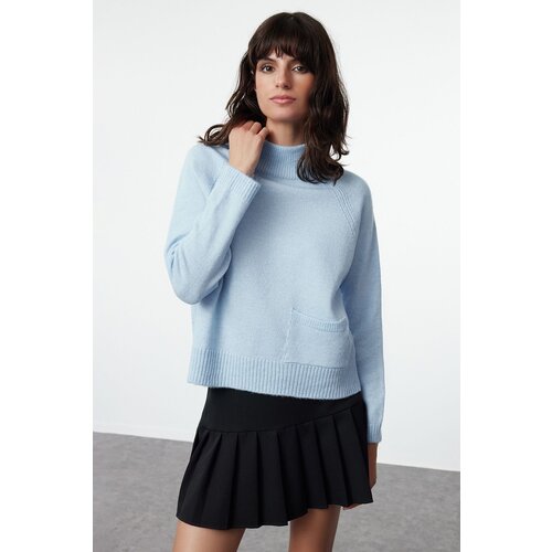 Trendyol Blue Pocket Detailed Soft Textured Knitwear Sweater Cijene