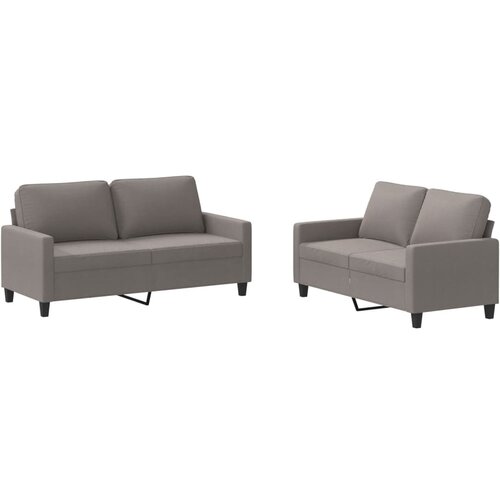 Maison Chic Sedežna garnitura - kavč 2-delna z blazinami taupe blago, (21729081) Cene