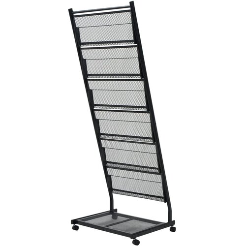  Stalak za Časopise 47,5x43x133 cm crna A4 Slike