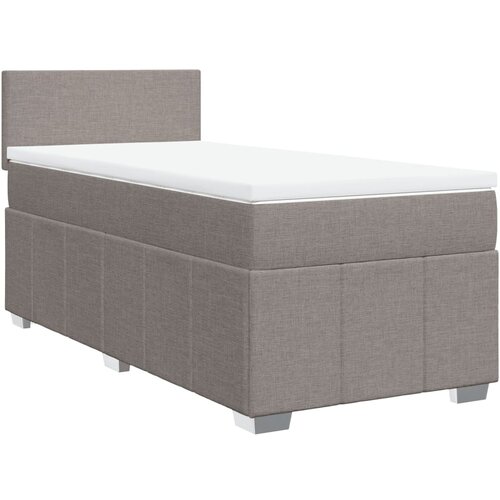 vidaXL Box spring postelja z vzmetnico taupe 100x200 cm blago, (21307245) Cene