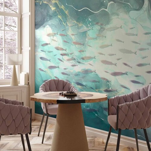  Foto tapeta - School of small fish 441x315 Samoljepljiva Slike