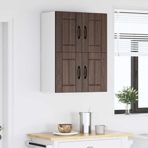  Ormar za Zid Lucca 2 pcs Smeđi hrast 60 x 31 x 40 cm Slike
