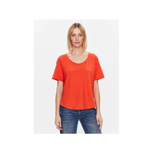 United Colors Of Benetton Majica 3BVXD1033 Oranžna Relaxed Fit