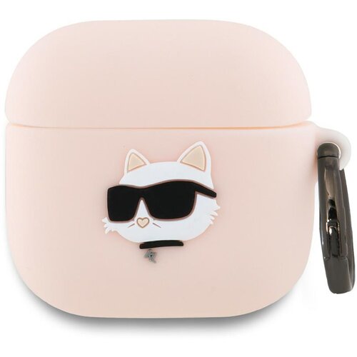 Karl Lagerfeld ETUI SILIKONSKI OVITEK ZA AIRPODS 4 ROZA 3D CHOUPETTE, (21974966) Cene