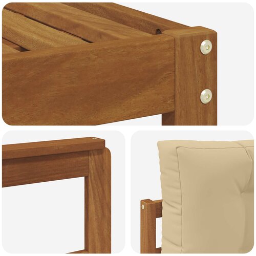  Set vanjskih sofa 6 kom. Prirodna i bež Smeđa 329 x 162,5 x 73 cm Slike