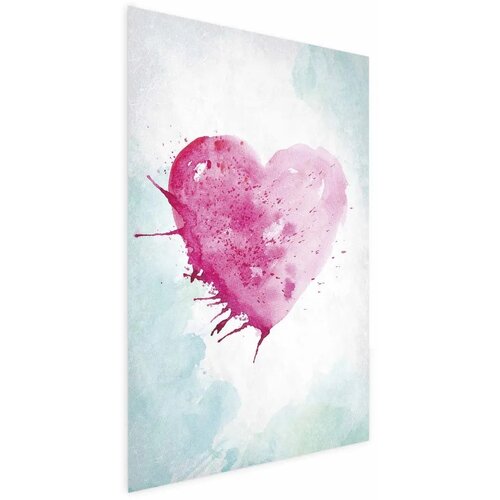  Plakat - Watercolor Heart 21x30 Bez okvira s margom Cene