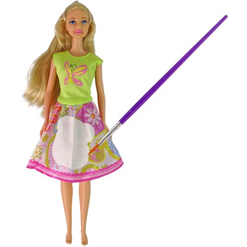  Lutka za igru u haljini za bojanje Painting Dress - 29 cm -zelena Slike