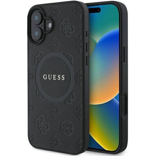  Originalni GUESS ovitek GUHMP16SPSAPSMEK za iPhone 16 - MagSafe - Saffiano - črn Slike