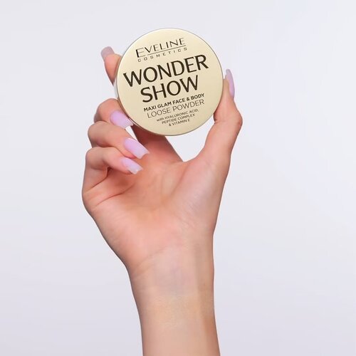 Eveline Cosmetics Wonder Show posvetlitveni puder v prahu za obraz in telo Maxi Glam 6 g Slike
