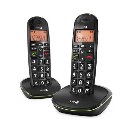 Doro Brezžični telefon PhoneEasy 100W Duo črn 2 slu&amp;scaron;alki, (5000506911) Slike