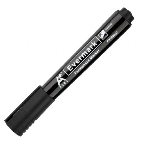 Aplus Permanentni marker EVERMARK, črn okrogla konica 12 KOS Cene