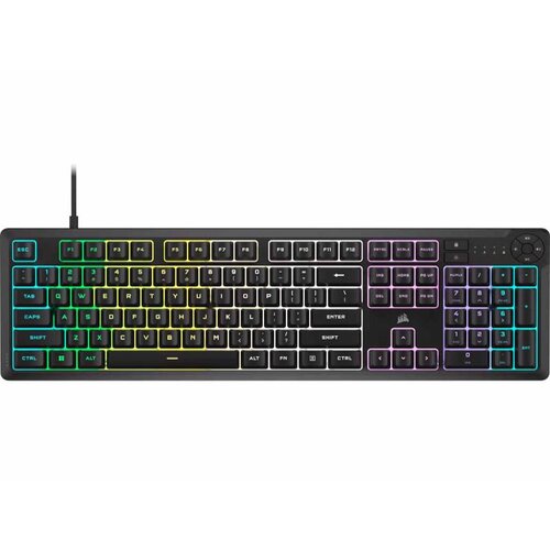 Corsair Gaming membranska tipkovnica K55 CORE RGB, žična, črna, (5000150772) Slike