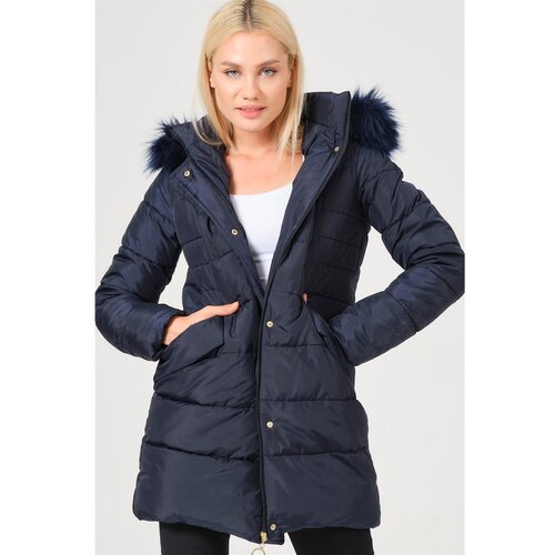 Dewberry Z6745 LADIES COAT-LACY BLUE Slike