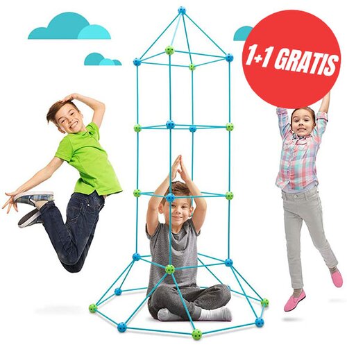 LocoShark Loco Fort Builder &amp;ndash; Otro&amp;scaron;ki komplet za gradnjo gradov (1+1 GRATIS) Slike