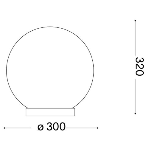 Ideal Lux - Stona lampa MAPA 1xE27/42W/230V prečnik 30 cm bela Slike