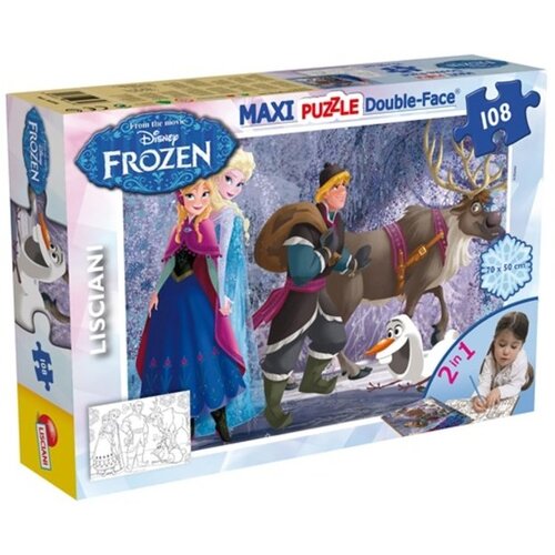 Lisciani Frozen tim 2 u 1, puzzle od 108 dijelova i bojanka 70x50 cm – Lisciani Cene