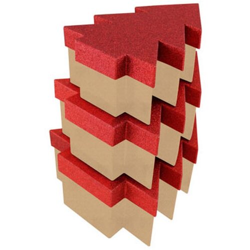 Viter novogodi&amp;scaron;nja poklon kutija jelka sa gliterom 16,5x22x8,5 cm Slike