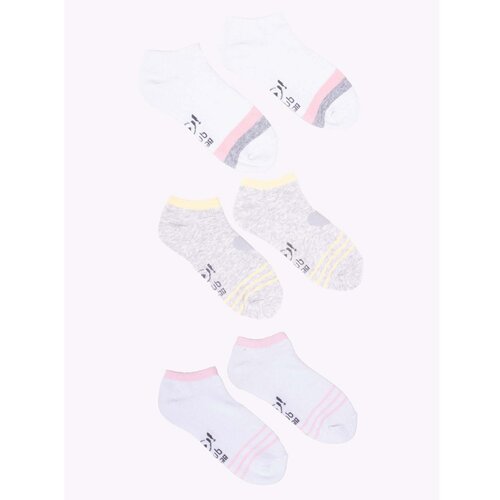 Yoclub čarape za devojčice Ankle Cotton Patterns Colours 3-pack SKS-0028G-AA30-001 Slike