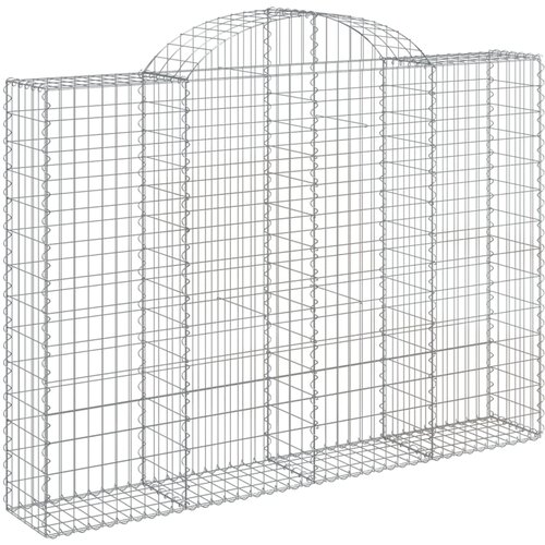  Lučne gabionske ko&amp;scaron;are 2 kom 200x30x140/160cm pocinčano željezo Slike