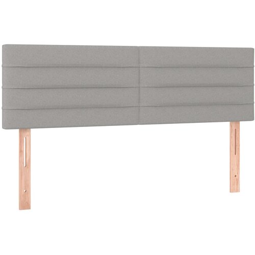 Maison Chic Posteljno vzglavje - Vzglavna omarica 2 kosa svetlo sivo 72x5x78/88 cm blago, (22078111) Cene