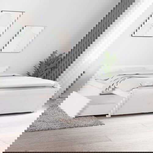 VidaXL Okvir za krevet s ladicama bijeli 90 x 200 cm Slike