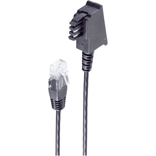 Shiverpeaks basic-s telefonski priključni kabel tae-f vtič na vtič RJ45\, usmerjevalni kabel dsl vdsl\, črn\, 3 m dsl priključni kabel [1x moški konektor tae-f - 1x RJ45 vtič 8p2, (20411162) Cene