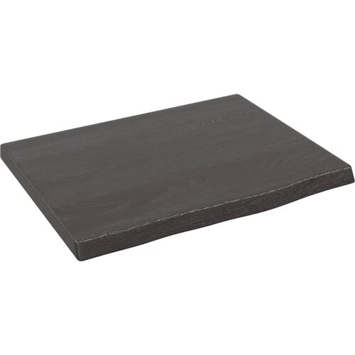 VidaXL Stenska polica temno siva 40x30x2 cm obdelana trdna hrastovina, (20810857) Slike