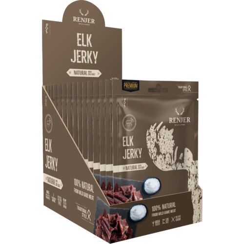 Renjer Sušeno meso losa Elk Jerky 15 x 25 g morska so Cene