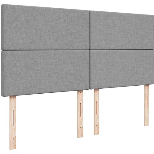VidaXL Okvir kreveta s madraca svijetlosivi 160x200cm od tkanine Slike