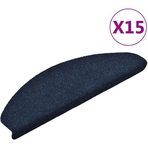  Prostirke za stepenice, samoljepljive, 15 kom. 65x21x4 cm, tamnoplave, poluokrugle, velike Cene